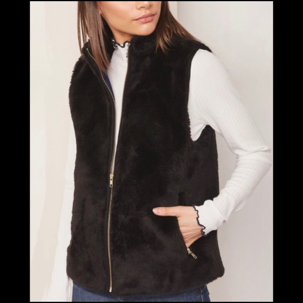 J Crew plush fleece excursion vest